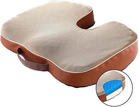 GENERAL ARMOR Memory Foam Cushion Seat Cushion with Gel Cushion on the top two side avialable for different option and soft Gel and Foam side for office chair cushion