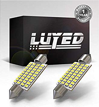 LUYED 2 X 430 Lumens Super Bright 3014 36-EX Chipsets 1.5 inches 36mm 6418 DE3423 DE3425 LED Bulbs Used For Dome light,Xenon White