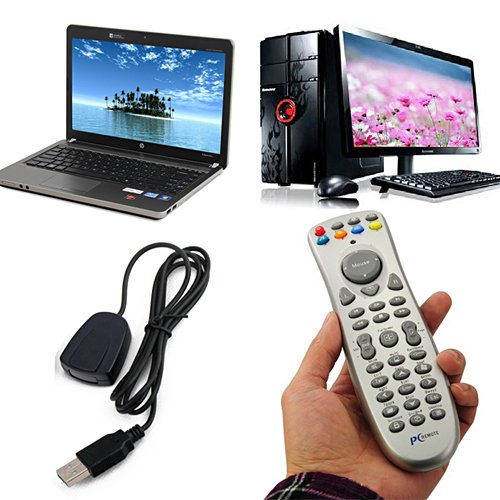 HDE Wireless USB Plug and Play Multimedia Remote Control and Mouse for Kodi XBMC Raspberry Pi OPENELEC Windows 7 8