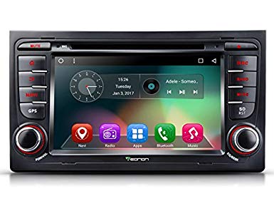Eonon GA7158 Android 6.0 Car DVD Player Special for Audi A4/S4/RS4/Seat Exeo Quad Core Marshmallow in Dash GPS Radio Stereo 7 Inch 2 DIN Touch Screen Bluetooth 4.0 Subwoofer Volume Control