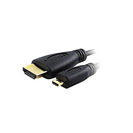 C&E CNE82393 6-Feet HDMI Type A to HDMI Micro Type D High Speed Cable with Ethernet for HTC/Motorola