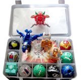9 Bakugan Toy All Different  9 Metal Cards with Bakucase for great Gift and Collection