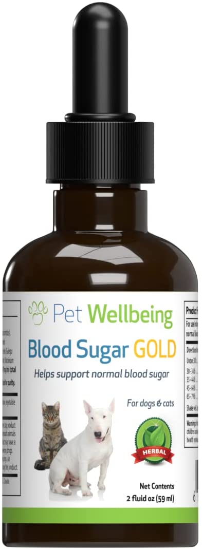 Pet Wellbeing - Blood Sugar Gold for Dogs - Natural Support for Healthy Blood Sugar Levels in Canines - 2 oz (59ml)