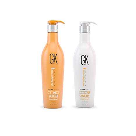 Global Keratin GKhair Shield Shampoo & Conditioner Set (2X650ml/ 22 fl.oz) | Hair Protection against Sun,UV/UVA Rays | For Dry, Split Ends with Aloe Vera and Natural Oils - All Hair Types