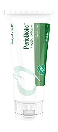 Designs for Health - PerioBiotic Toothpaste with Functional Lactobacillus Dental Hygiene Probiotic, Spearmint