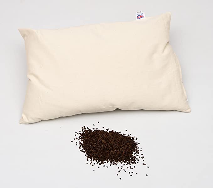 Perfect Pillow, Organic Buckwheat Husk 24" X 17"(61 x 43 cm) Standard Size, British Made With Love For over 20 Years on the NORTH YORKSHIRE MOORS&gt;Amazon Verified Review "I'd definitely recommend these to anyone out there with a DODGY NECK & pillow-despair-syndrome" OUR PILLOWS AND MATTRESSES COMPLY WITH BS5852 FIRE SAFETY REGULATIONS NATURALLY, THE AMAZING HUSKS EXTINGUISH FLAMES WITHOUT TOXIC FLAME RETARDANTS - HOW WONDERFUL IS THAT?