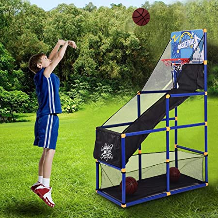 Coerni 🔥🔥🔥Basketball Arcade Game with 2 Basketballs& 1 Pump for Kids&Teens Home Sports&Activities Gift-18.5x35.82x56in
