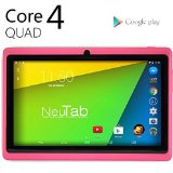 NeuTab N7 Pro 7 Quad Core Google Android 44 KitKat Tablet PC HD 1024X600 Display Bluetooth Dual Camera Google Play Pre-loaded 3D-Game Supported Pink
