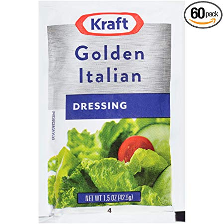 Kraft Golden Italian Salad Dressing, 1.5 oz. Single Serve Packets (Pack of 60)
