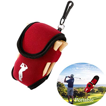 Zaptex Mini Golf Ball Golf Tees Holder Pouch Bag Multicolour Golf Fans Supplies