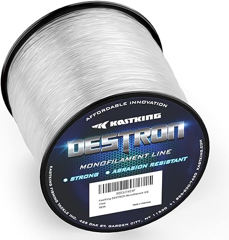 KastKing Destron Monofilament Fishing Line, ¼ LB Filler spools, High Abrasion Resistance, Lower Light Refraction, Lower Memory Extruded Nylon Monofilament Line, for Fresh and Salt Water