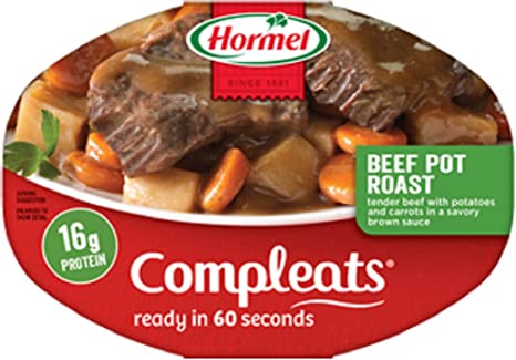 Hormel, ComplEats, Microwave Dinner, 10oz Tray (Pack of 8) (Choose Varieties Below) (Beef Pot Roast With Potatoes & Carrots In Gravy)