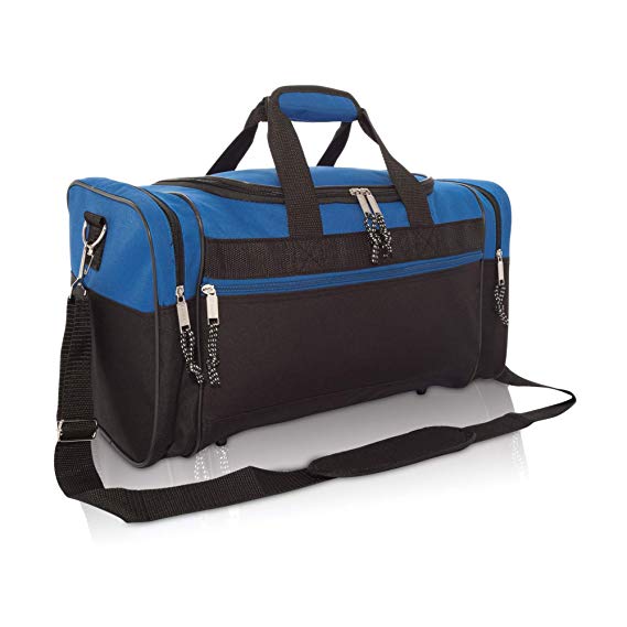 DALIX 17" Blank Duffle Bag Duffel Bag Travel Size Sports Durable Gym Bag