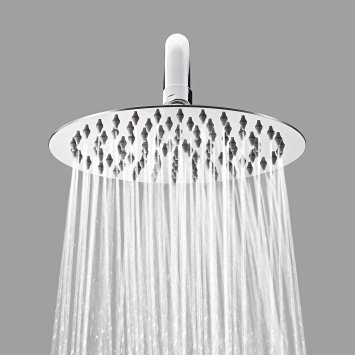 Powerful Rain Shower Head,Luxury Stainless Steel High Pressure Bathroom Fixed Overhead Modern Shower with Adjustable Angel(90 Nozzles,8 Inches Circle)