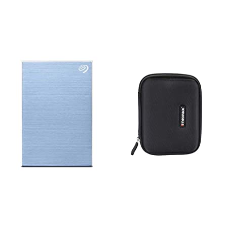 Seagate Backup Plus Slim 2 TB External Hard Drive Portable HDD – Light Blue USB 3.0 for PC Laptop and Mac, 1 Year Mylio Create, 2 Months Adobe CC Photography (STHN2000402) Free Neopack Shockproof Case