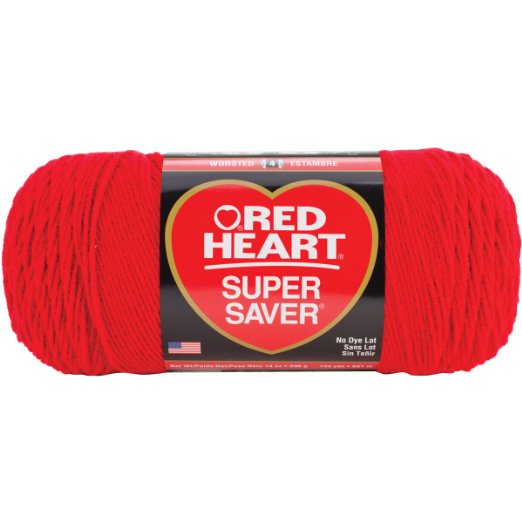 Red Heart  Super Saver Jumbo Yarn, Cherry Red