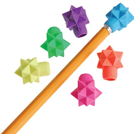US Toy Assorted Color 3D Star Design Pencil Toppers (Lot of 48)