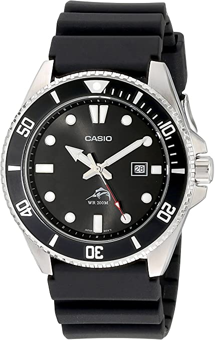 Casio Men's MDV106-1AV 200 M WR Black Dive Watch (MDV106-1A)