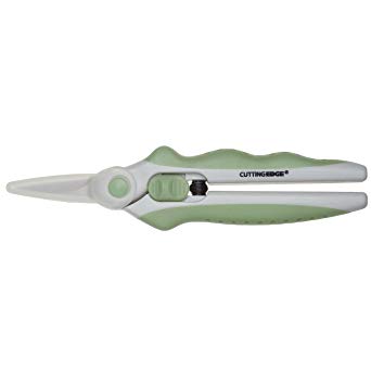 ECR4Kids ELR-13221-PGN Cutting Edge Ultra-Grip Spring Action Stainless Steel Scissor, Heavy Duty for Offices, Home, School, Green