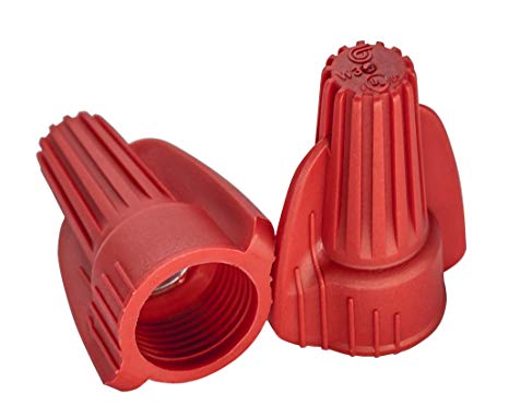 50 PCS Red Winged Wire Connectors, Easy Twist-On Ribbed Cap - UL Listed and CSA Certified