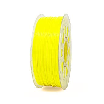 Gizmo Dorks 1.75mm PLA Filament 1kg / 2.2lb for 3D Printers, Fluorescent Yellow (UV Light)