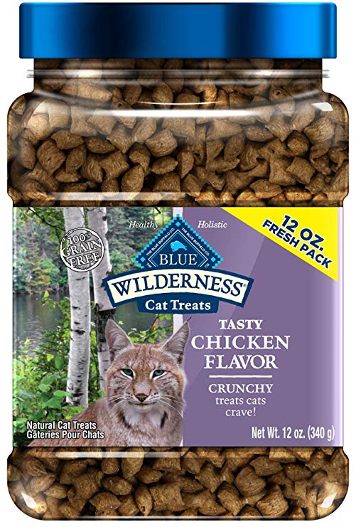 Blue Buffalo Wilderness Crunchy Cat Treats Grain Free Chicken 12Oz