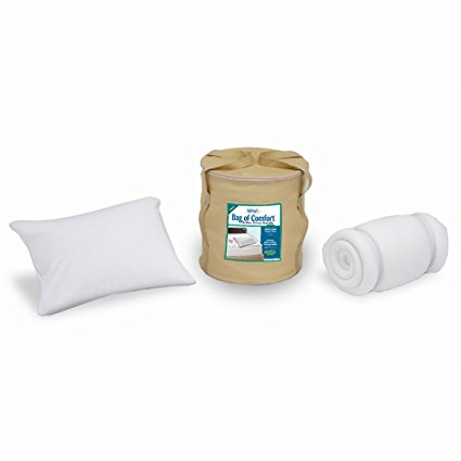 Sleep Innovations Bag of Comfort Twin Memory Foam Topper and Pillow Set
