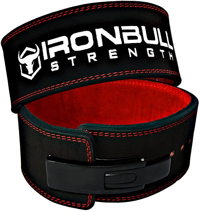 Iron Bull Strength Powerlifting Lever Belt - 13mm Power Weight Belt - 4-inch Wide - Heavy Duty for Extreme Weight Lifting