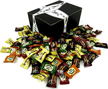 Bali's Best Coffee & Tea Candies 6-Flavor Variety: One 2 lb Assorted Bag of Coffee, Espresso, Latte, Green Tea Latte, Citrus Green Tea, and Classic Iced Tea in a BlackTie Box