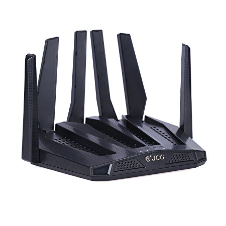 Dual Band 11AC Gigabit Router, JCG AC1900 Wireless 2.4G/600Mbps   5G/1300Mbps MU-MIMO Wi-Fi Router with 6 Antennas, 1 USB 3.0 Port (JHR-AC860M)