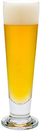 14 oz Pilsner Glass - Tall-Footed - 2 1/2" x 2 1/2" x 9 1/2" - 6 count box - Restaurantware