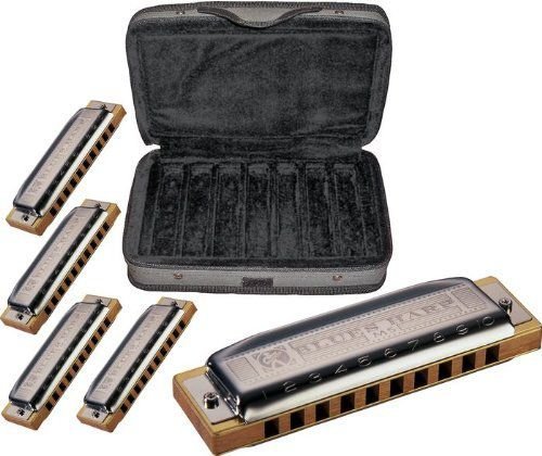 Hohner COB Case of Blues 5 Harmonica Bundle - Keys of G, A, C, D, & E