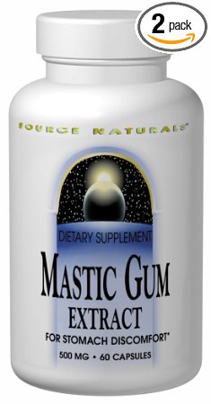 Source Naturals Mastic Gum Extract 500mg, 60 Capsules (Pack of 2)