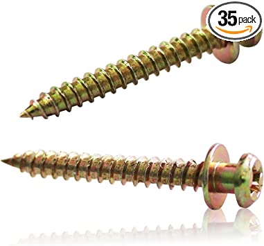 Ansoon Bear Claw Double-Headed Wall Picture Screws, 4-in-1 Picture Drywall Hanging Hooks Screw for Pictures, D-Rings, Sawtooth, Wire Holding Up to 30 Pounds for Hanging and Mounting (Color Zinc, 35)