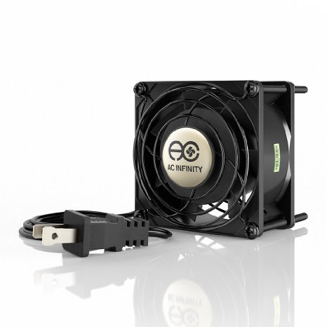 AC Infinity AXIAL 8038, Muffin Cooling Fan, 115V AC 80mm by 80mm by 38mm Low Speed