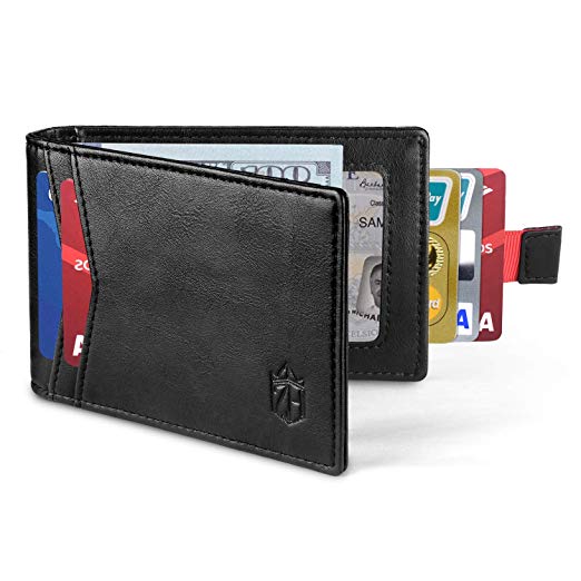 Minimalist Slim Bifold Front Pocket Wallet with Money Clip for men,Effective RFID Blocking & Smart Design