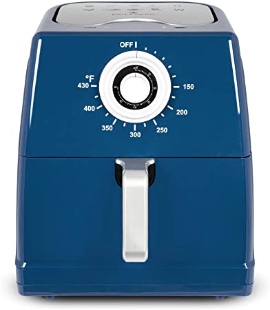 Paula Deen 8.5QT (1700 Watt) Large Air Fryer, Rapid Air Circulation System, Square Single Basket System, Ceramic Non-Stick Coating, Easy-to-Use Dial, 50 Recipes (Savannah Blue)