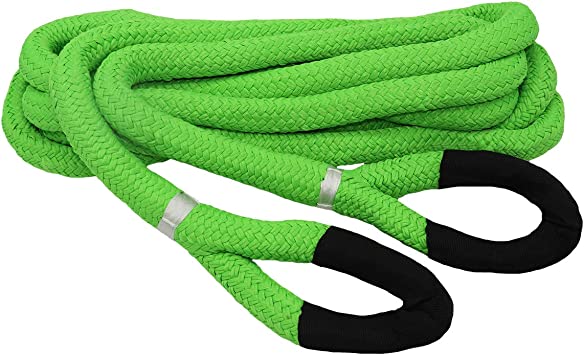 Grip 20' x 1/2" Kinetic Energy Recovery Rope for Off Roading Lime Large