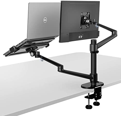 Monitor and Laptop Stand,3-in-1 Adjustable Monitor and Laptop Mount for 17~32 inch Monitor,11~17.2inch Laptop,7~14inch Tablet