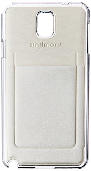 Samsung Galaxy Note 3 Wallet Case with Card Holder, Sinjimoru Transparent Clear Hard Slim Case, Money Clip, Sinji Pouch Case, Grey