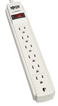 Tripp Lite 6 Outlet Surge Protector Power Strip 8ft Cord 990 Joules LED & $20K INSURANCE (TLP608)