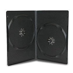 100 Slim Black Double DVD Cases 9MM
