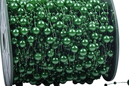 KAOYOO 200 Feet Artificial Pearls String Beads Chain Garland Flowers Wedding Party Decoration