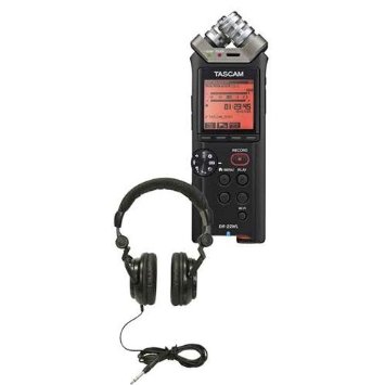 Tascam DR22WL 2-Channel Handheld Audio Recorder Kit w/Tascam TH02B Headphone