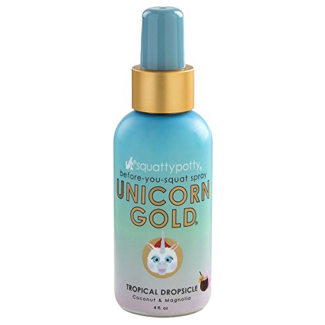 Squatty Potty Unicorn Gold Toilet Spray, Tropical Dropsicle, 4 Ounce