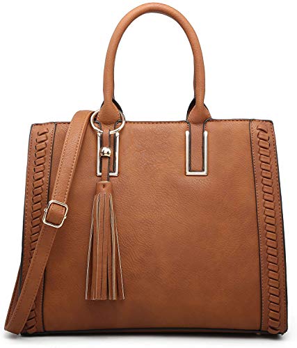 Dasein Satchel Handbags Vegan Leather Purses Shoulder Bags for Women with Shoulder Strap