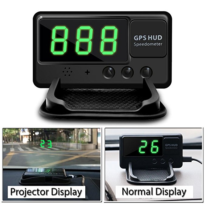 VJOYCAR C60 Universal Hud Head Up Display GPS Car Speedometer Trip Mileage Over Speed Alarm Odometer Windshield Projector For All Vehicles