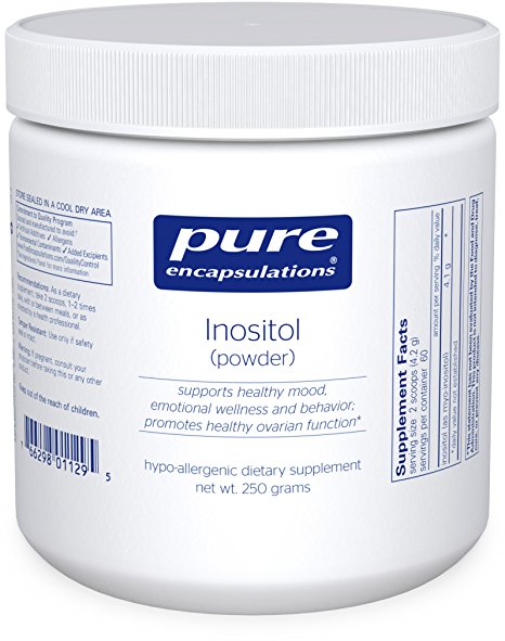 Pure Encapsulations - Inositol powder - Hypoallergenic Supplement Supports Emotional Wellness, Behavior, Mood, and Ovarian Function* - 250 Grams