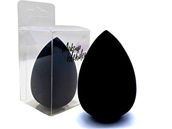 Premium Makeup Sponge Blender Egg Shaped-Super Soft Latex Free Beauty Sponge Blender for Foundations, Creams, and Powders-One Piece-by Fairy Diary (Black)
