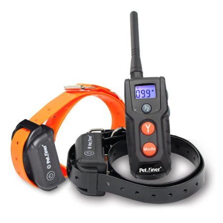 Petrainer PET916 330 yd Remote Rechargeable and Waterproof Dog Training Shock Collar with Tone  Vibration  Static Shock E-collar